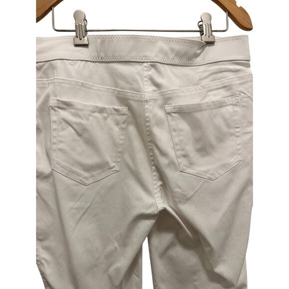 Chicos Women's Capri Pants Size 0 White Stretch Cotton Blend Slim Fit Casual - Picture 4 of 5